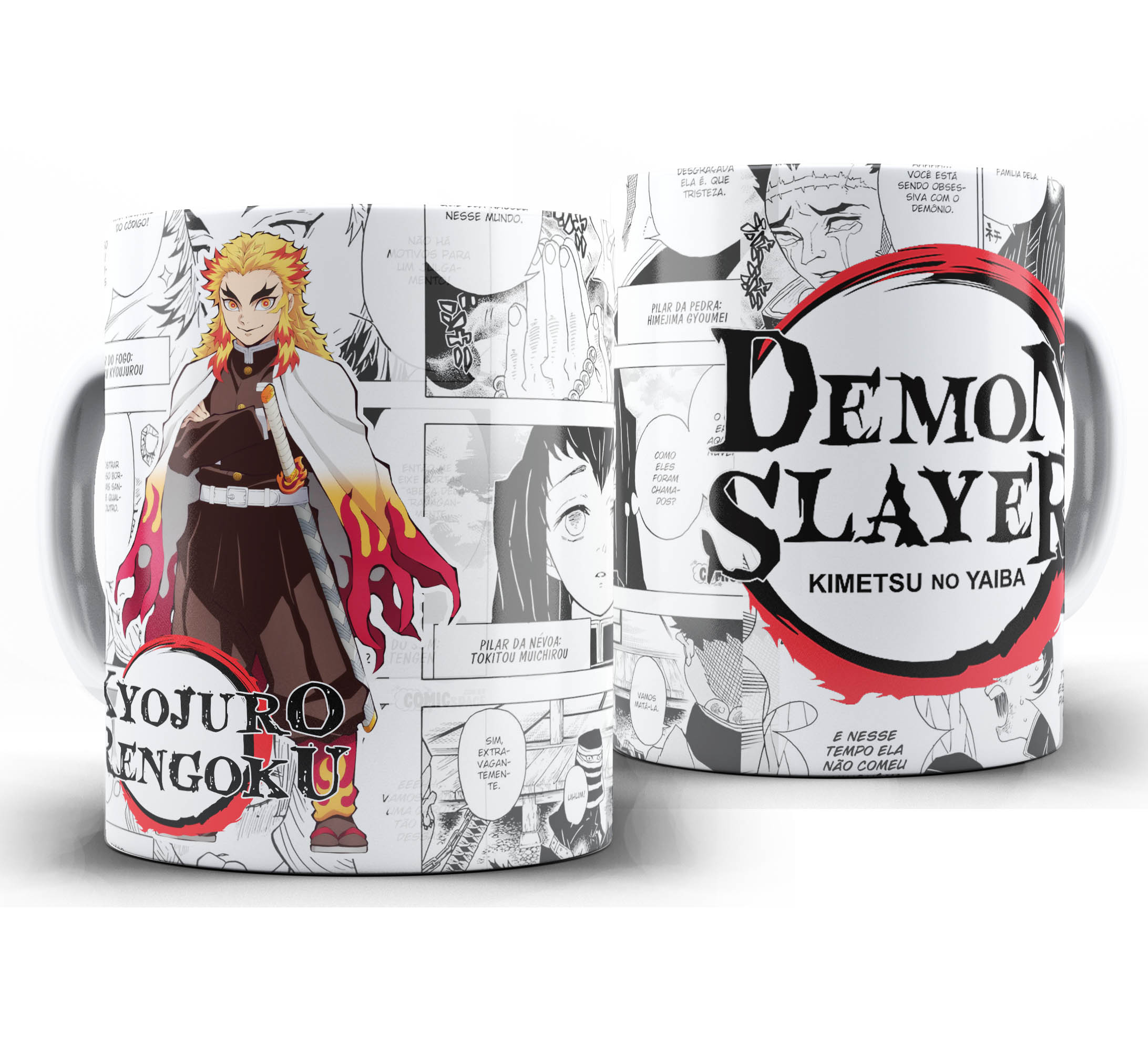 Caneca Anime Manga - Demon Slayer Kimetsu no Yaiba - Kyojuro Rengoku